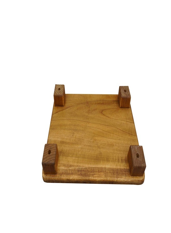 KR Ideas Foot Stool, 2" Tall, Poplar, (Made in The USA) (2" Tall Sq Legs, Maple Stain) - Image 5