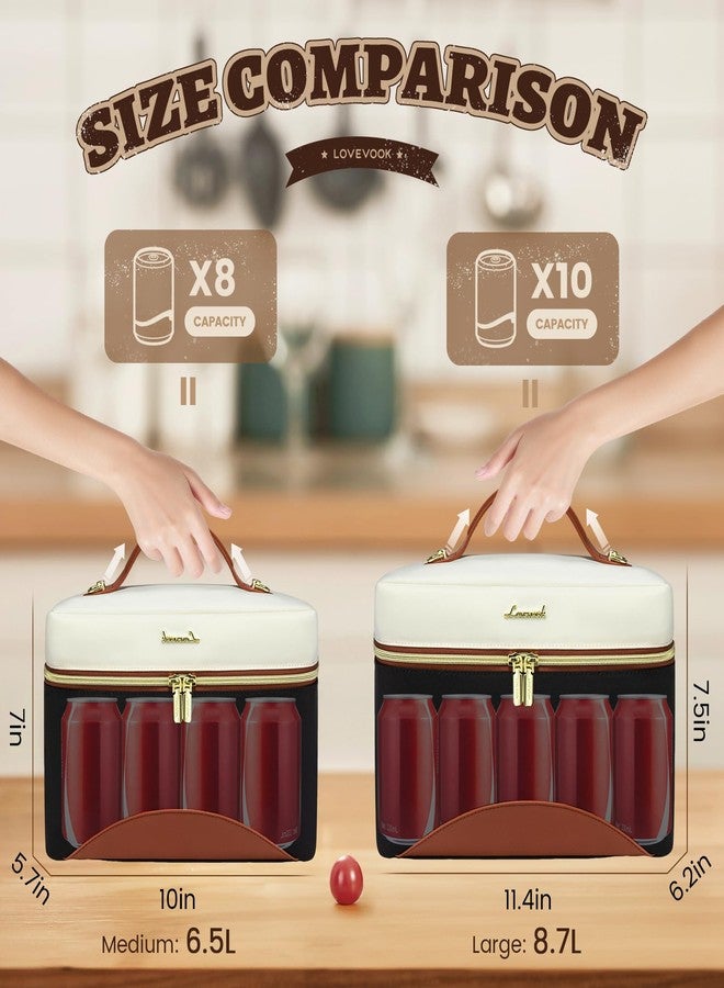 لوف فوك حقيبة غداء معزولة من لوففوك للنساء، صندوق غداء كبير للبالغين، حقيبة تبريد مانعة للتسرب للمكتب والنزهات والرحلات والشاطئ، حقيبة حمل للغداء مع حزام كتف قابل للتعديل - Image 4