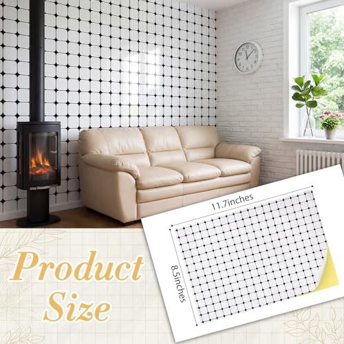 Flutesan 3 Pcs Miniature Dollhouse Wallpaper and Flooring Peel and Stick 112 Scale Self Adhesive Doll House Wallpaper DIY Mini Dollhouse Accessories 827 x 1169 Inch Checks - Image 5