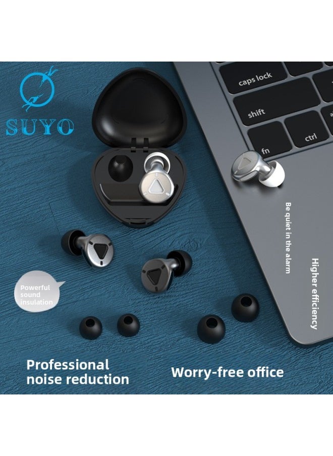 Generic - Private Model Earplugs Decompression Button Earplugs Office Sleep Anti-noise Super Sound Insulation Noise Reduction Earplugs Manufacturers-Color:White Powder + 4 Pairs Of White Replacement Heads + Triangular Box + Color Box - Image 1