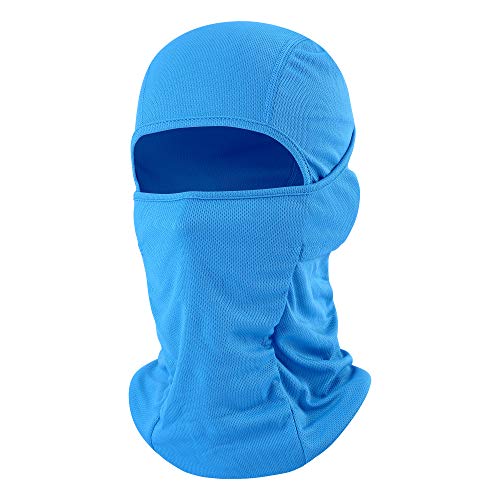 hikevalley Balaclava Face Mask Adjustable Windproof UV Protection Hood (US, Alpha, One Size, Light Blue) - Image 1
