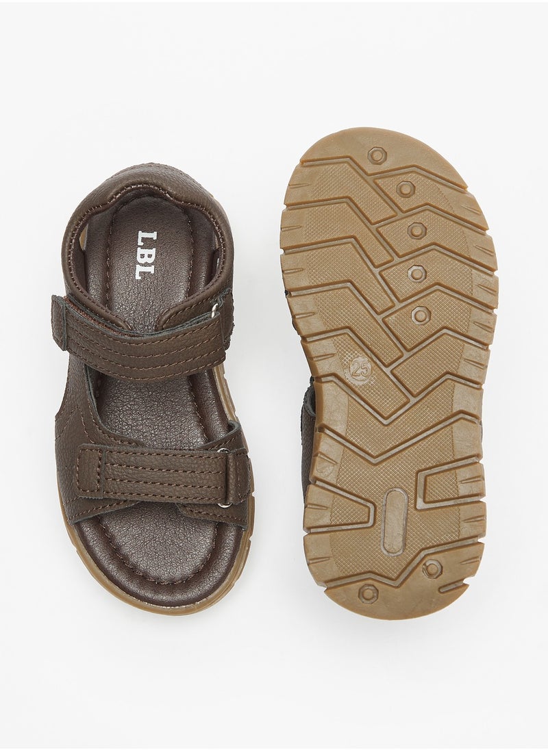 LBL by Shoexpress - Girls Textured Floaters with Hook and Loop Closure - Image 1