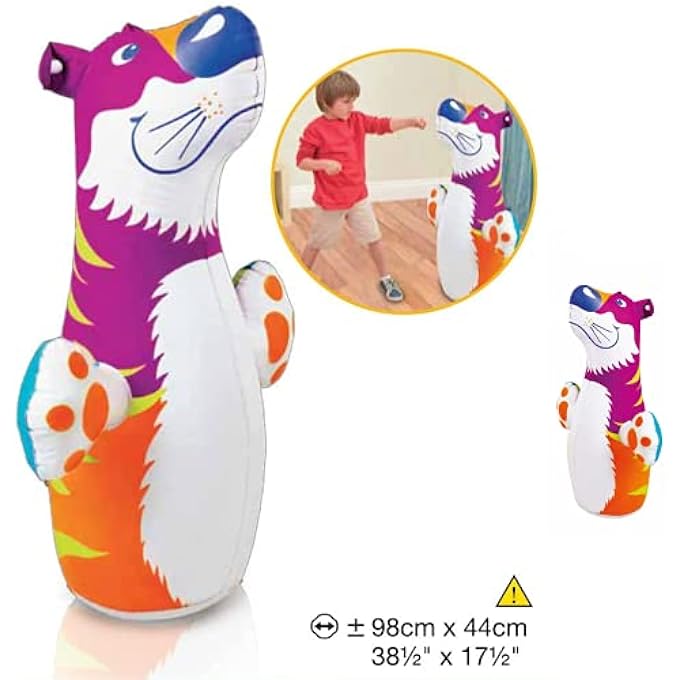 DURAZO Bop Bag Hit me Toys for Child Age 4+ Years Hit me Toys Tiger, Dinosaur, Dolphin Shape (Any ONE Toy) Large Size I Assorted Shape as per Availability I Pack of Any 1 - Image 4