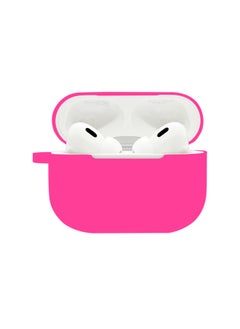 Suitable For Airpods Pro2 Protective Case Silicone Case Airpods4 Apple Wireless Bluetooth Headset Case-Color:Rose Red (with Hanging Ears 1.2mm)-Applicable Models:Airpods4 Pearlescent Bag Packaging Sixth Generation)
