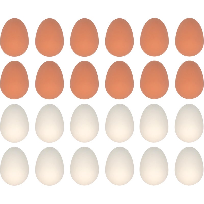 PowerTRC 24 Pcs Bouncy Rubber Eggs Toys 216 inches Fake Bouncing Eggs for DIY Easter Realistic Lifelike Pretend Play Food Funny Party Favors Bulk Fetch Pet Toys - Image 3