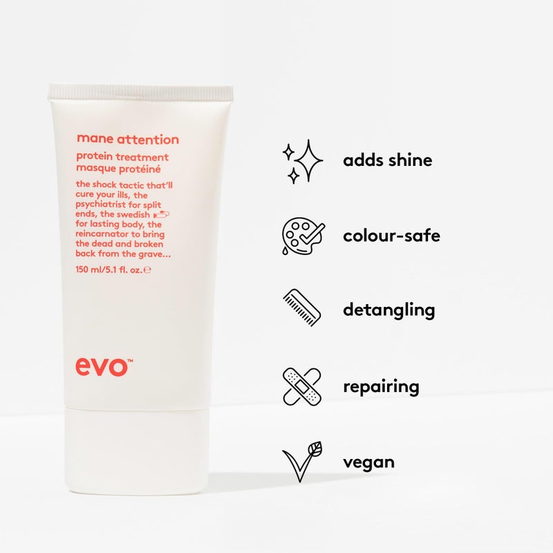 EVO Mane Attention Protein Hair Treatment - Moisturize, Repairs & Strengthens Hair - 150ml / 5.1fl.oz - Image 2