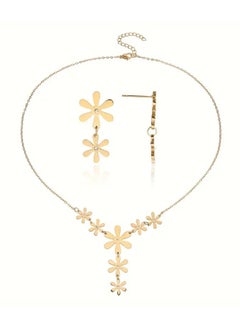 Home Clearance Sale 3pcs Jewelry Set for Women - Stainless Steel Snowflake Pendant Necklace & Earrings with Sparkling Rhinestones, Perfect for Valentine's Day, Holiday, and New Year Gifts  - Image 2