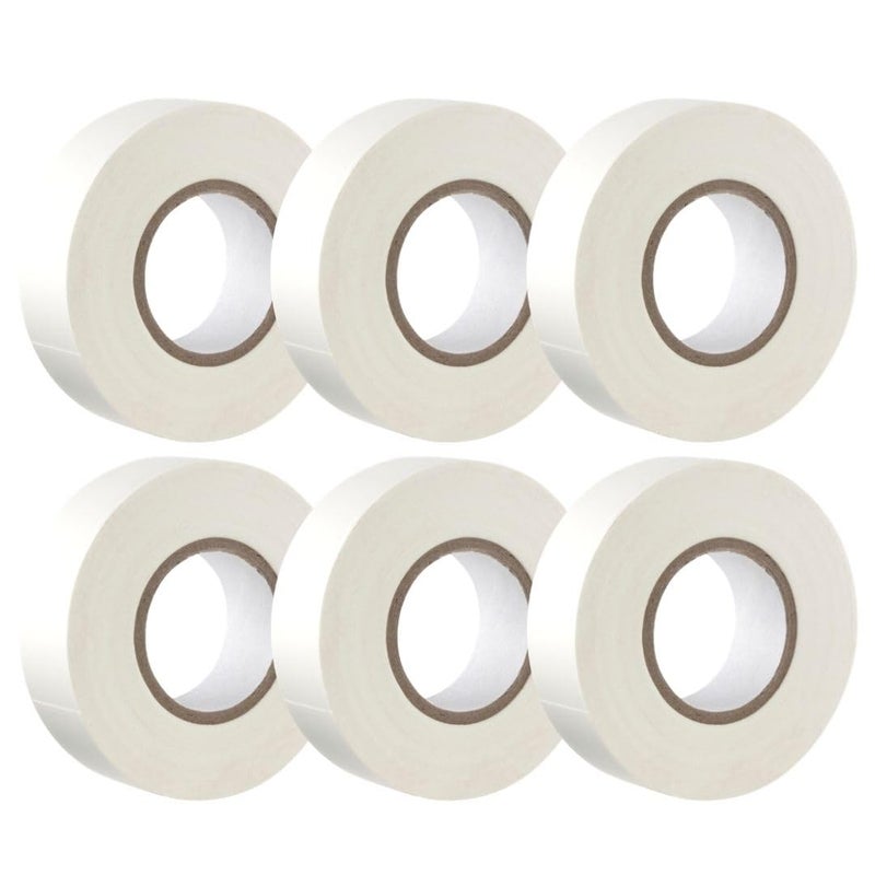 GTSE GTSE White PVC Electrical Insulation Tape, 19mm x 20m, 6 Rolls of Premium Tape  - Image 1