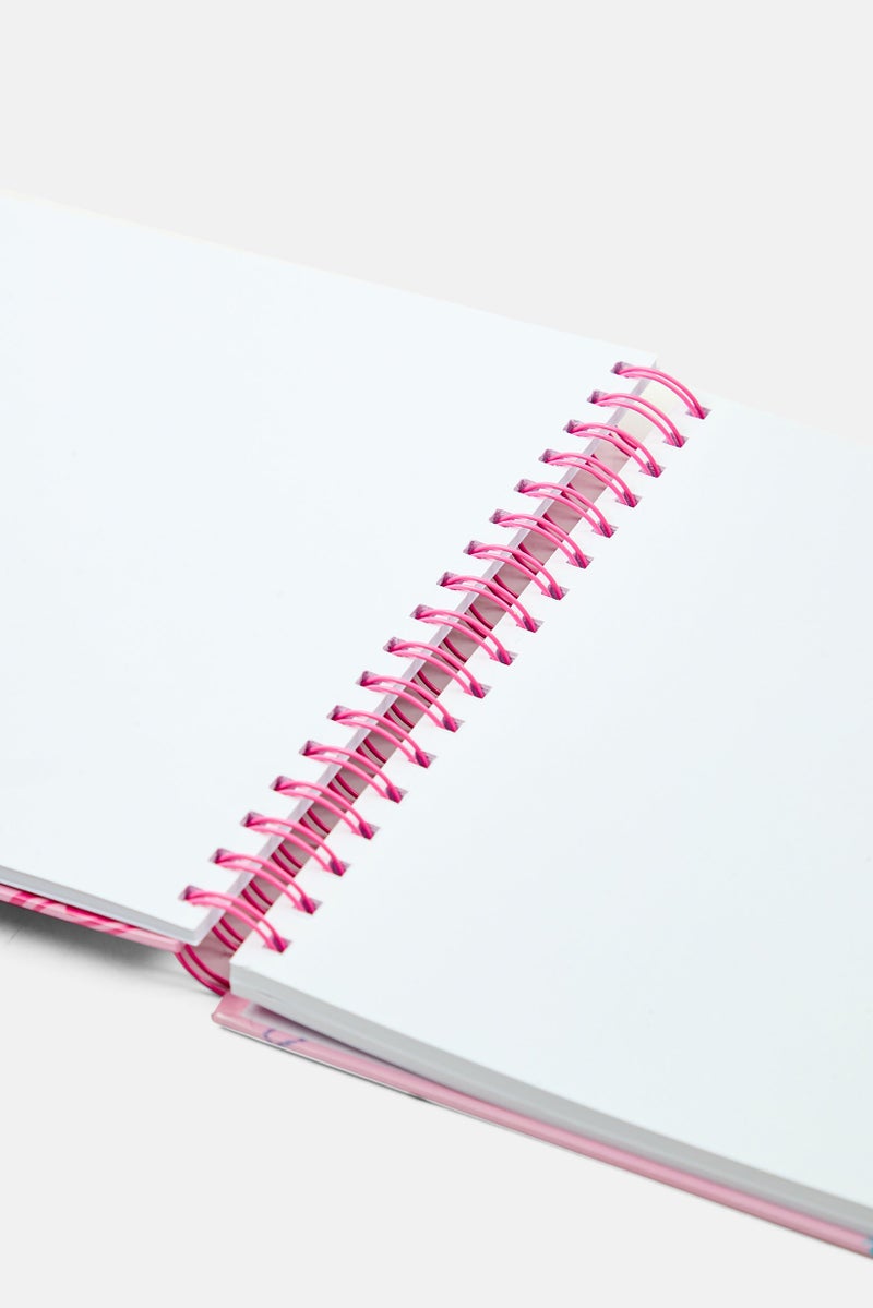 VOTUM All Over Print Spiral Sketchbook With 28 Stickers And 12 Pens 30 H x 23 L x 2 W cm, Pink Combo - Image 4