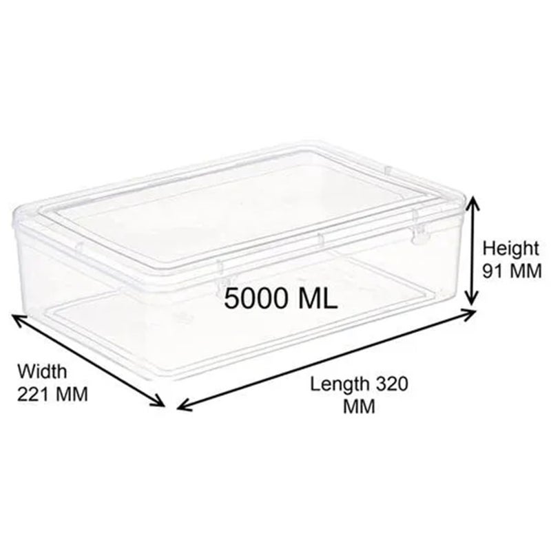 Magic Providers Multipurpose Plastic Container Box Pack of 1 | for Travel Organizer for Home Storage | Jewelry | Hair Pins | Medicines | Craft Material | Hardware - Trans 5000ML (32 x 22.1 x 9.1) cm - Image 5