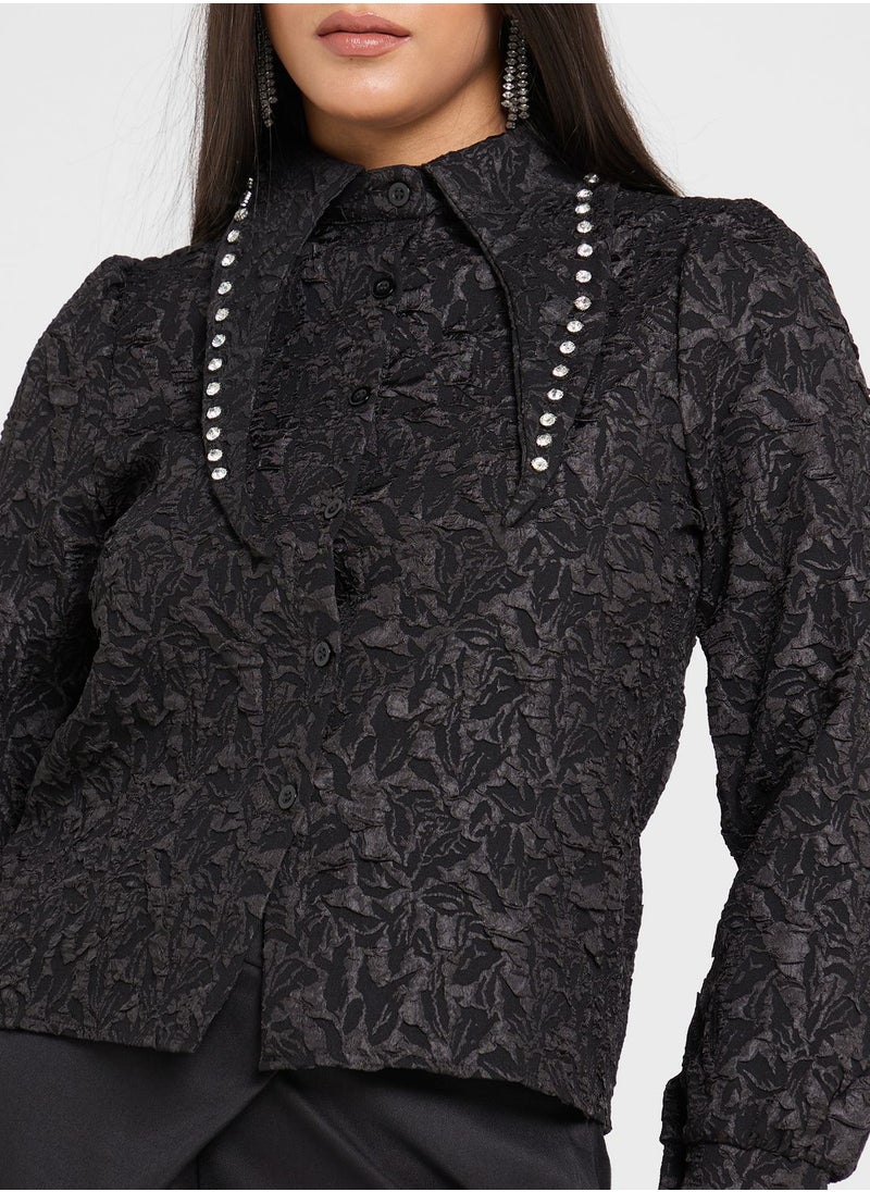 Ella Limited Edition - Jacquard Button Down Shirt - Image 1