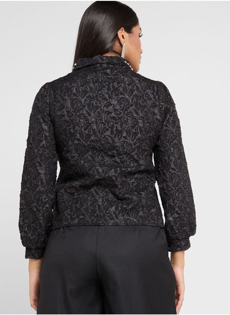 Ella Limited Edition - Jacquard Button Down Shirt - Image 1
