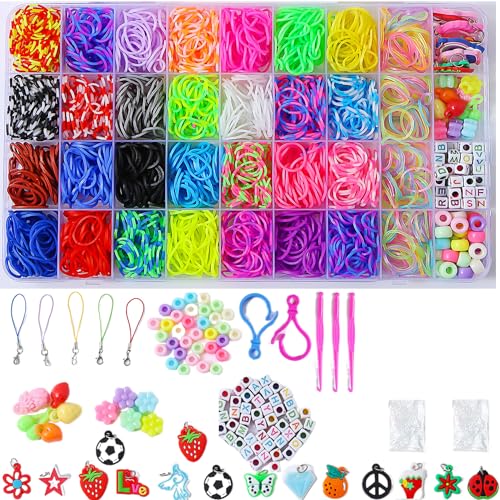 JIYAKO 11000 Rubber Band Bracelet KitFriendship Bracelet kitLoom Bracelet Making kit28 Colors - Image 1