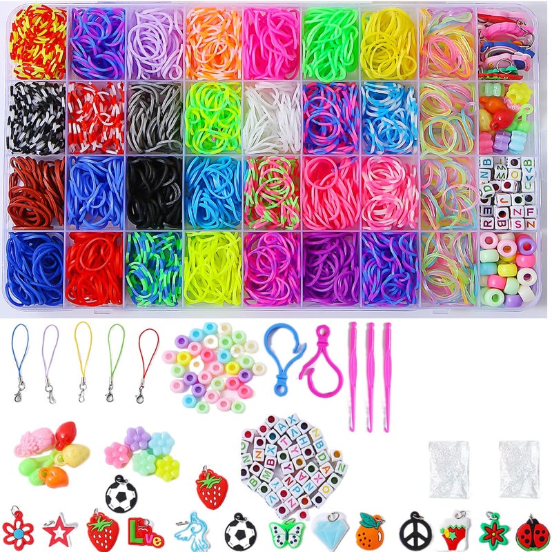 JIYAKO 11000 Rubber Band Bracelet KitFriendship Bracelet kitLoom Bracelet Making kit28 Colors - Image 2