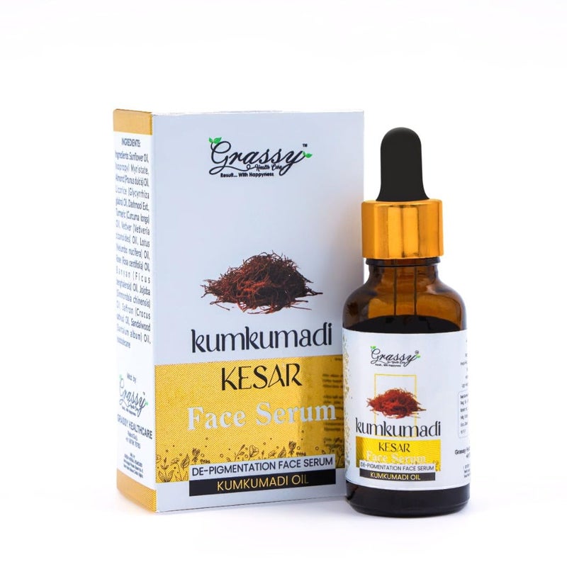 Zanzmer Kumkumadi Oil Kesar Face Serum For Daily Brightness Face serum for glowing skin Helps Improve Skin Radiance For Men and Women All Skin Types 30 ml  - Image 1