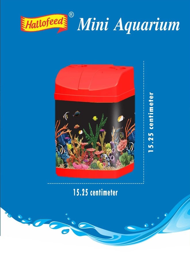 Hallofeed Mini Aquarium M-2L (Small Fish Tank/Betta Fish Tank) (White) - Image 2