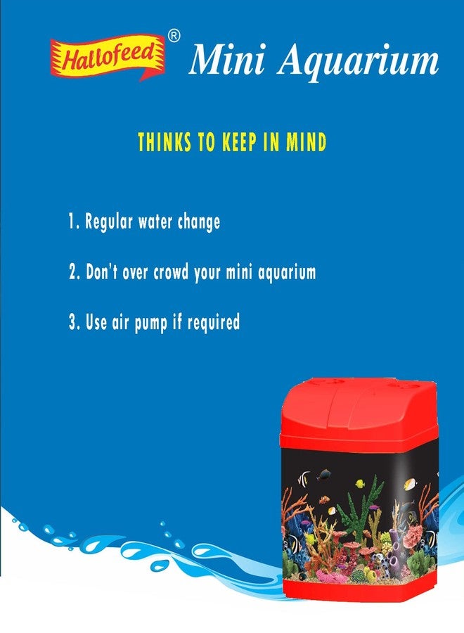 Hallofeed Mini Aquarium M-2L (Small Fish Tank/Betta Fish Tank) (White) - Image 3