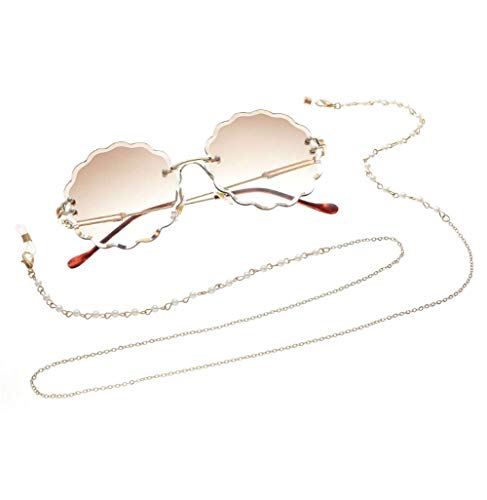 Sither Pearl Sunglasses Chian Reading Glasses Chain Strap Necklace for Women - Image 5
