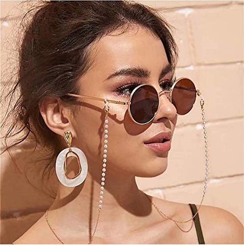 Sither Pearl Sunglasses Chian Reading Glasses Chain Strap Necklace for Women - Image 2