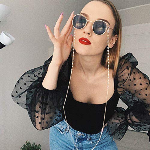 Sither Pearl Sunglasses Chian Reading Glasses Chain Strap Necklace for Women - Image 3