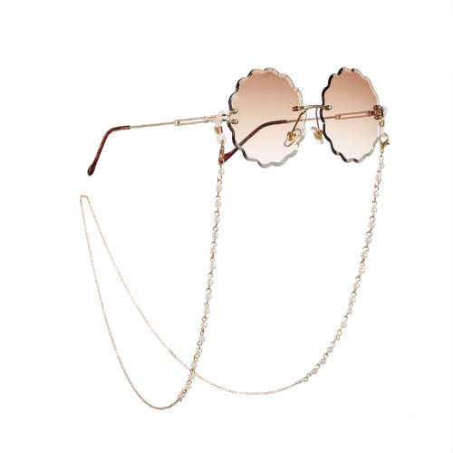 Sither Pearl Sunglasses Chian Reading Glasses Chain Strap Necklace for Women - Image 4
