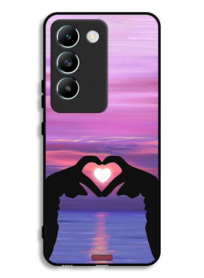 Tolwak Vivo V30 Lite 4G Protective Case Cover Heart Moon - Image 1