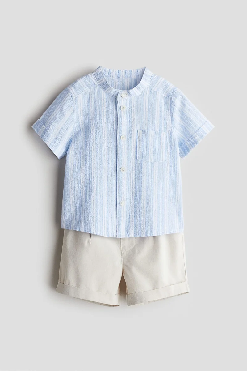 اتش اند ام 2-piece shirt and shorts set