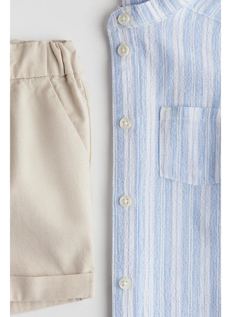 اتش اند ام 2-piece shirt and shorts set
