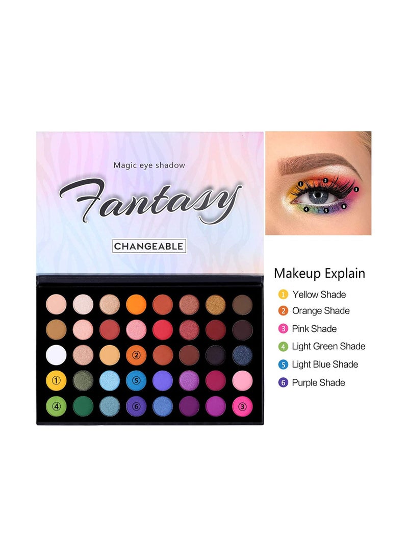 Ucanbe لوحة ظلال العيون غير اللامعة واللامعة مكونة من 40 لونًا - Image 2