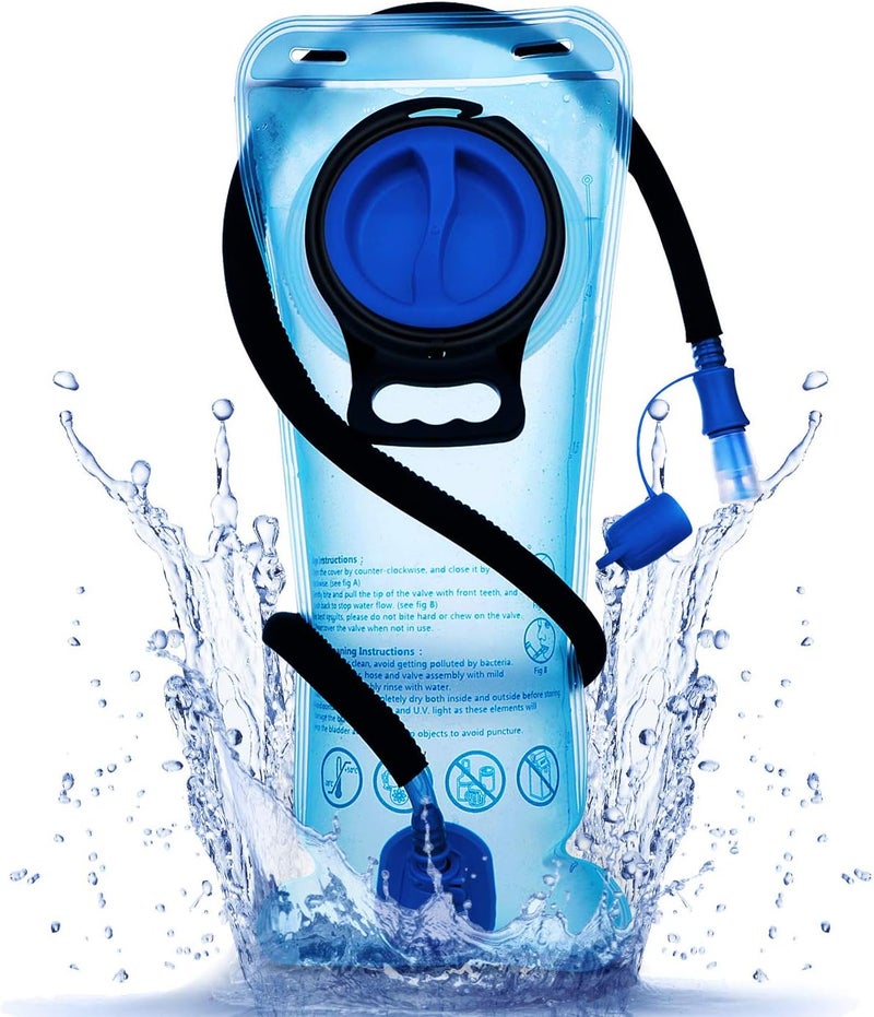 3L 2L 1.5L Hydration Bladder, Upgraded Leak Proof 50OZ/ 70OZ/ 100OZ 3 Liter Water Reservoir for Most Hydration Pack Replacement with Quick Release Insulated Tube u0026 Auto Shut-Off Valve Outdoor - Image 1