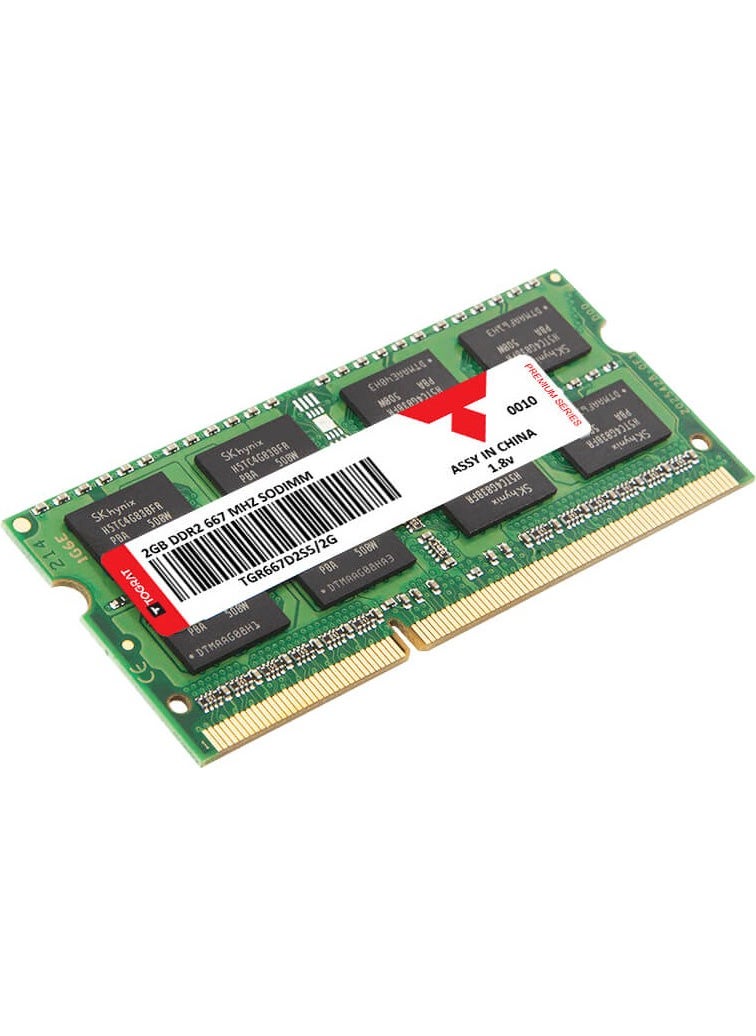 Tograt - 2gb Ddr2 667 Mhz Laptop Notebook Ram Memory - 2 GB Ddr 2 Pc2 5300 - TGR667D2S5/2G - 1.8V - Image 1