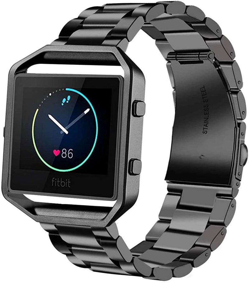 eWINNER Stainless Steel Replacement Strap Compatible with Fitbit Blaze Smartwatch, Sport Waterproof Accessory Band 23mm - Image 2