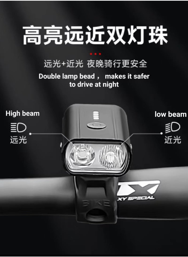 AUX - Bicycle Lights, Headlights, Night Riding, Children'S Strong Light, Ipx4 Waterproof Bicycle Lights, Rechargeable Flashlight, Mountain Bike Riding Equipment, Bicycle Accessories,Easy To Fit - Image 1
