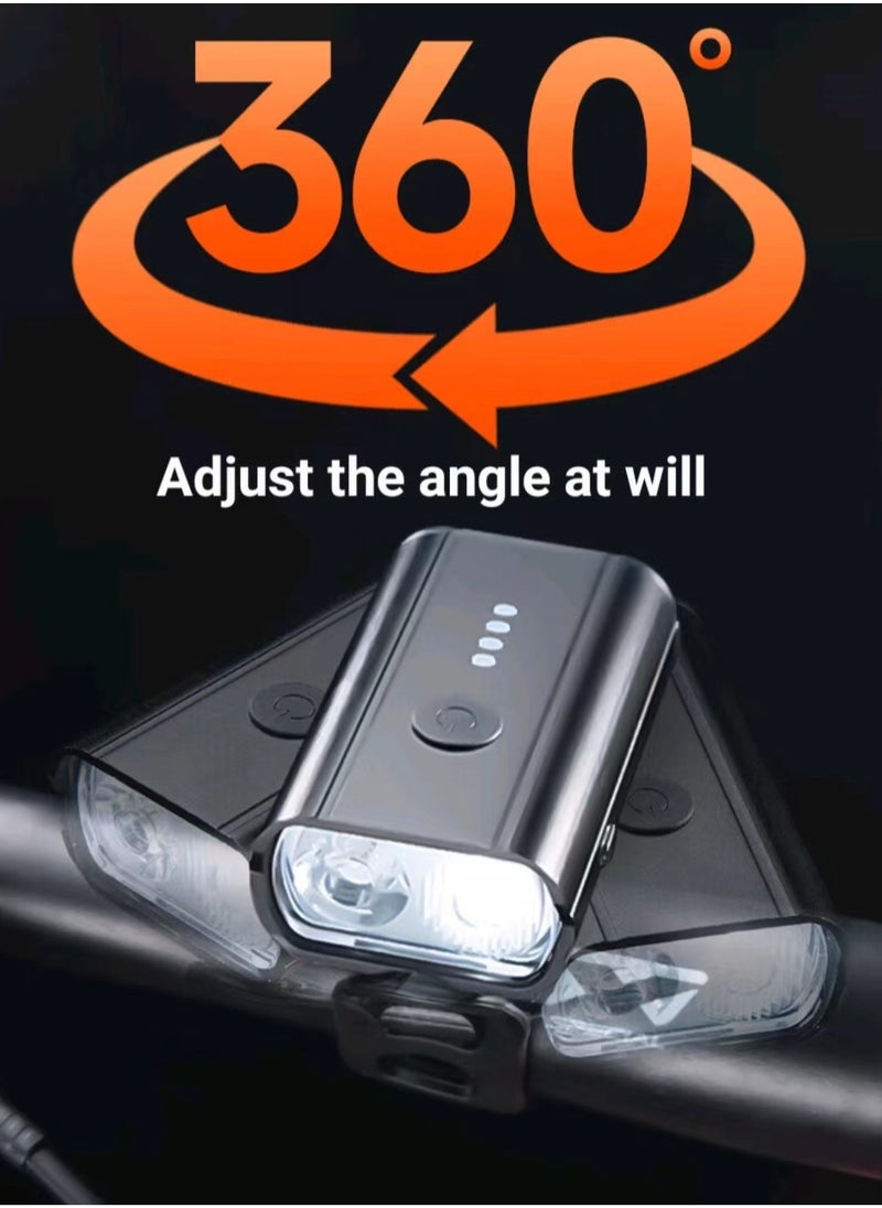 AUX - Bicycle Lights, Headlights, Night Riding, Children'S Strong Light, Ipx4 Waterproof Bicycle Lights, Rechargeable Flashlight, Mountain Bike Riding Equipment, Bicycle Accessories,Easy To Fit - Image 1