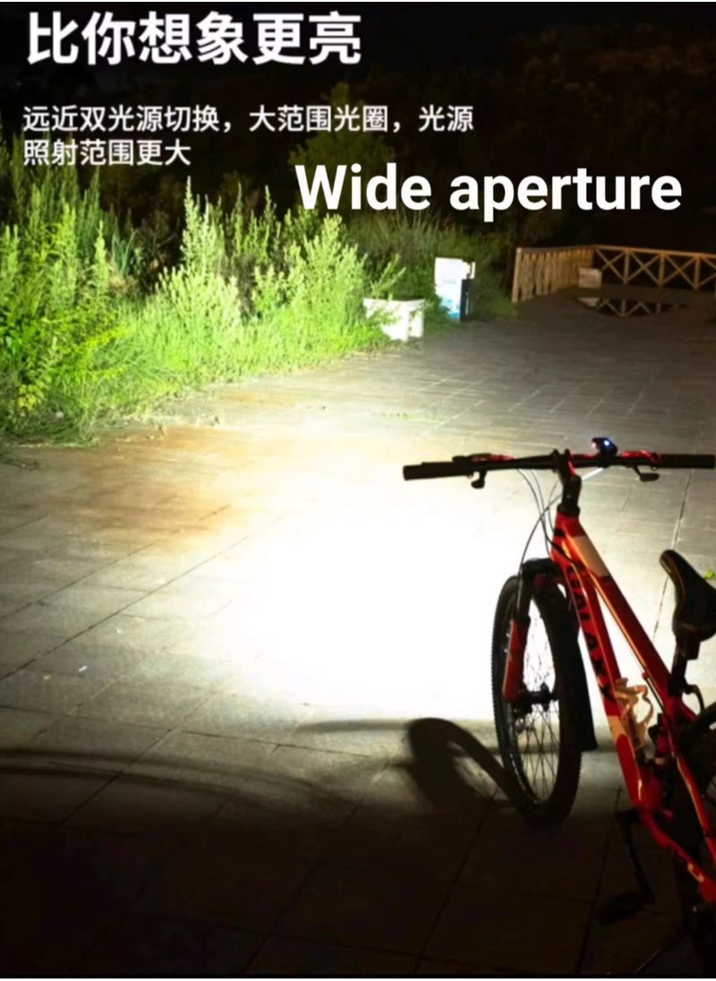 AUX - Bicycle Lights, Headlights, Night Riding, Children'S Strong Light, Ipx4 Waterproof Bicycle Lights, Rechargeable Flashlight, Mountain Bike Riding Equipment, Bicycle Accessories,Easy To Fit - Image 1