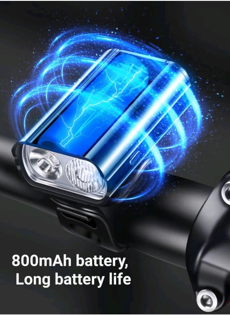 AUX - Bicycle Lights, Headlights, Night Riding, Children'S Strong Light, Ipx4 Waterproof Bicycle Lights, Rechargeable Flashlight, Mountain Bike Riding Equipment, Bicycle Accessories,Easy To Fit - Image 1