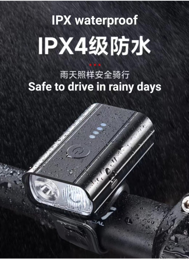 AUX - Bicycle Lights, Headlights, Night Riding, Children'S Strong Light, Ipx4 Waterproof Bicycle Lights, Rechargeable Flashlight, Mountain Bike Riding Equipment, Bicycle Accessories,Easy To Fit - Image 1