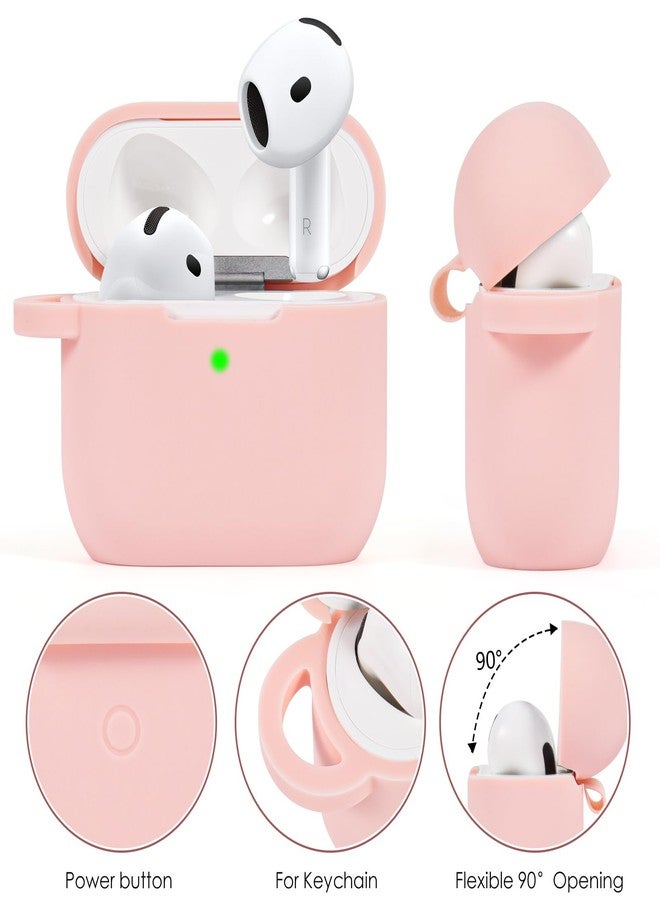 VISOOM Case Compatible for Apple Airpods 4 - VISOOM Airpods 4 Cases 2024 Cover Women Cute Silicone iPods 4 Earbuds Wireless Accessories Charging Cases Girl Bling Keychain for Airpod iPods 4th Generation - Image 4