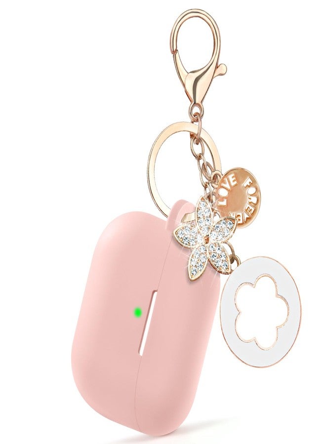 VISOOM Case Compatible for Apple Airpods 4 - VISOOM Airpods 4 Cases 2024 Cover Women Cute Silicone iPods 4 Earbuds Wireless Accessories Charging Cases Girl Bling Keychain for Airpod iPods 4th Generation - Image 3