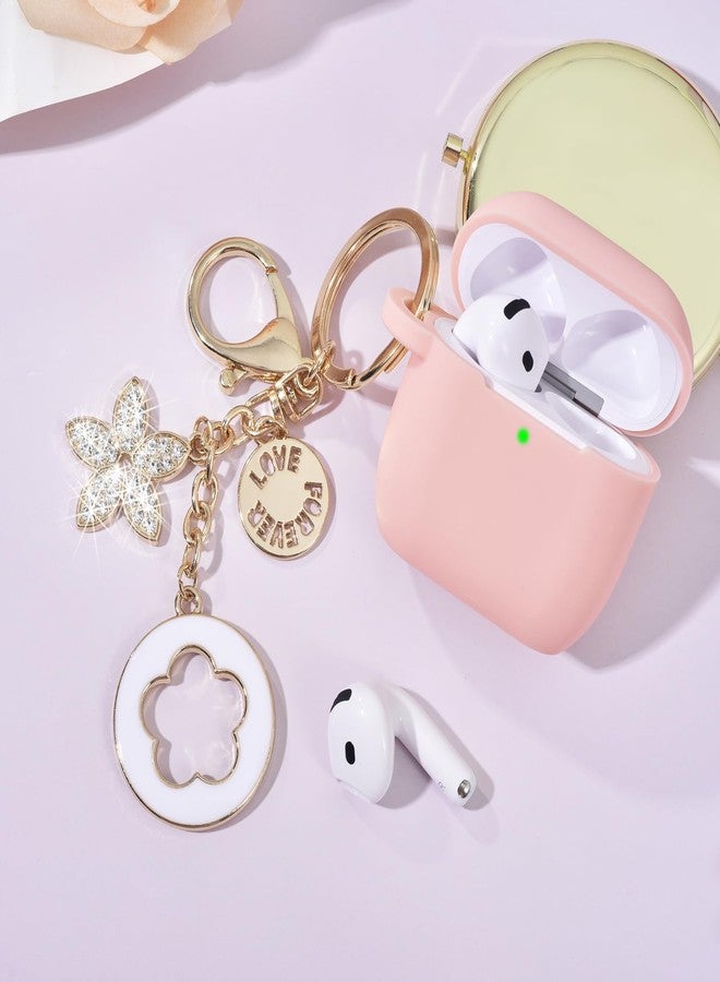 VISOOM Case Compatible for Apple Airpods 4 - VISOOM Airpods 4 Cases 2024 Cover Women Cute Silicone iPods 4 Earbuds Wireless Accessories Charging Cases Girl Bling Keychain for Airpod iPods 4th Generation - Image 5