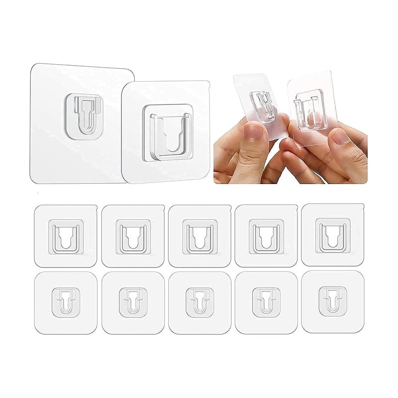 Marto Marto Double Sided HeavyDuty SelfAdhesive Hooks MultiPurpose Transparent Sticker Hooks for Hanging Mobile Case Utensils Photo FramesBathroomKitchen AccessoriesSet of 5  - Image 1