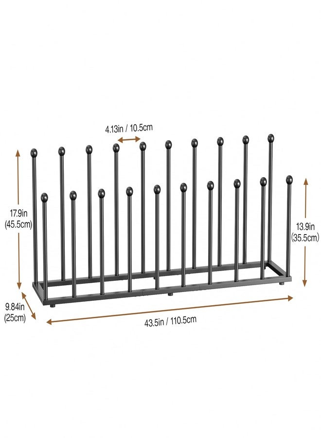 pickpiff Free Standing Shoe Racks - Black Metal Boot Rack Organizer Tall Boots for Dorm Room, Closet, Entryway, Bedroom, Patio Outdoor, Hallway, Black, Shoe Storage Fit for 10 Pairs - Image 2