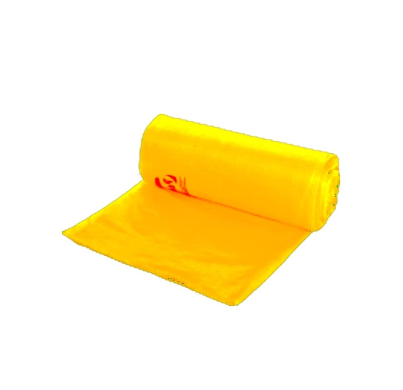 KWEL Plastic Disposable/Garbage Bags/Dustbin Covers, Medium (19" X 21") Yellow - 5Packs Of 30 Pieces-150 Bags - Image 2