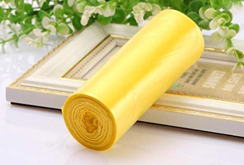 KWEL Plastic Disposable/Garbage Bags/Dustbin Covers, Medium (19" X 21") Yellow - 5Packs Of 30 Pieces-150 Bags - Image 3