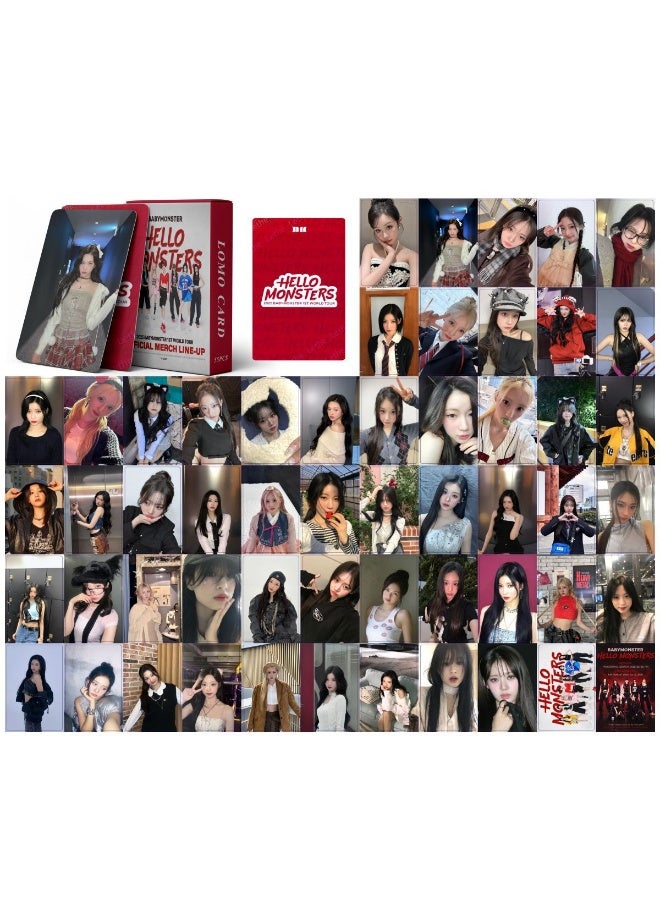 NIBEMINENT 55 Pcs Kpop BABYMONSTER Hello MONSTERS Lomo Cards Card For Fans Collection Gifts - Image 3