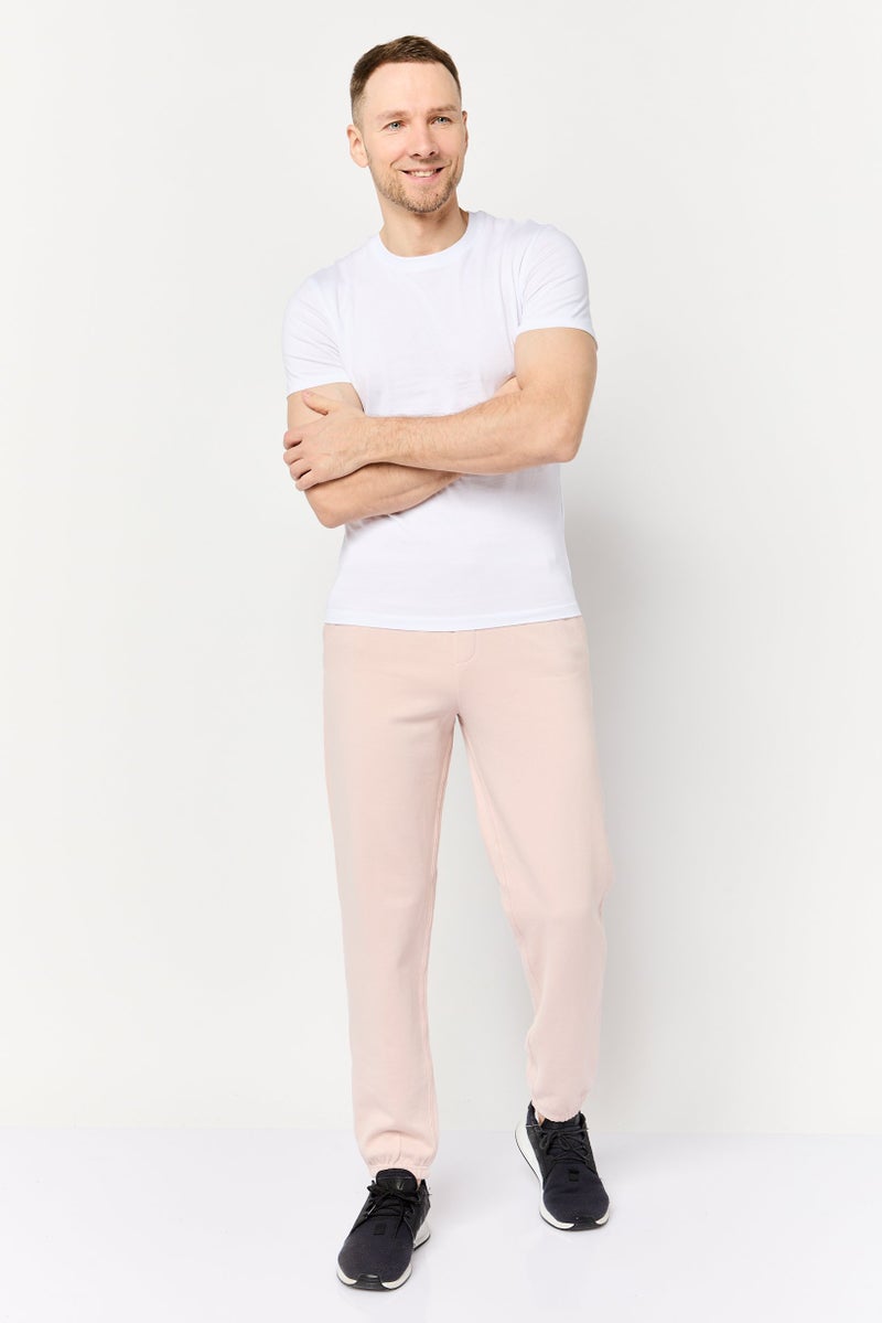 Celio سروال جوجر للرجال بتصميم فضفاض مع حبل سحب، وردي - Image 2