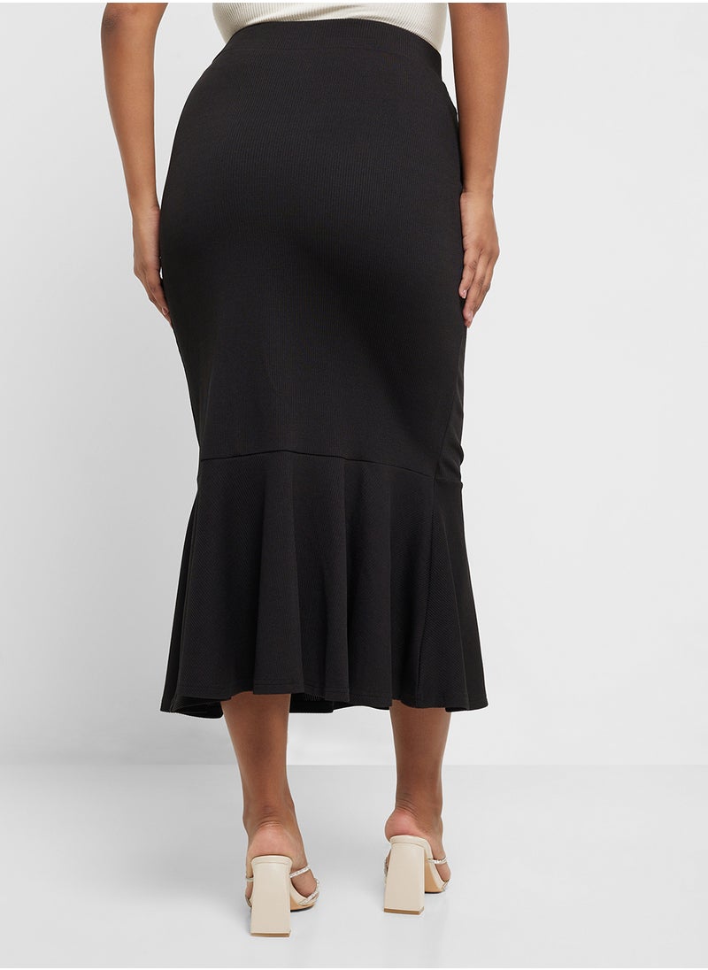 Ginger Plus Ruched Mermaid Cut Skirt  - Image 3