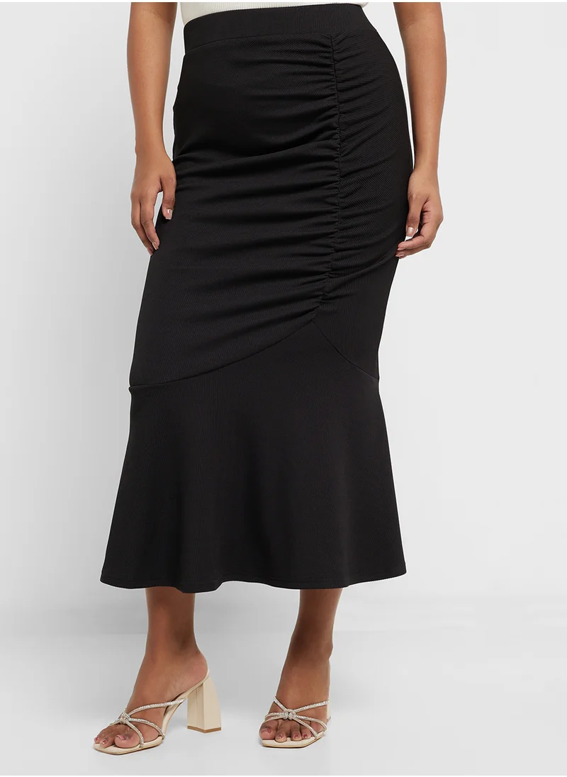 Ginger Plus Ruched Mermaid Cut Skirt