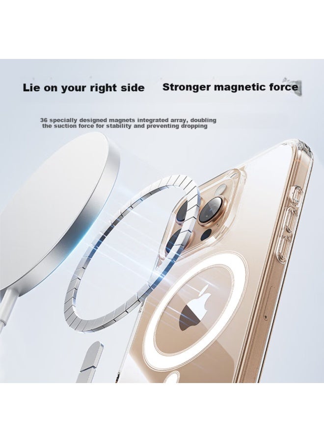 Koolife Camera Button Apple 16promax Phone Case Iphone Protective Cover Magsafe Magnetic Charging Ultra-thin Anti-drop Simple Transparent Photo-taking Capacitive Button Full Coverage - Image 1