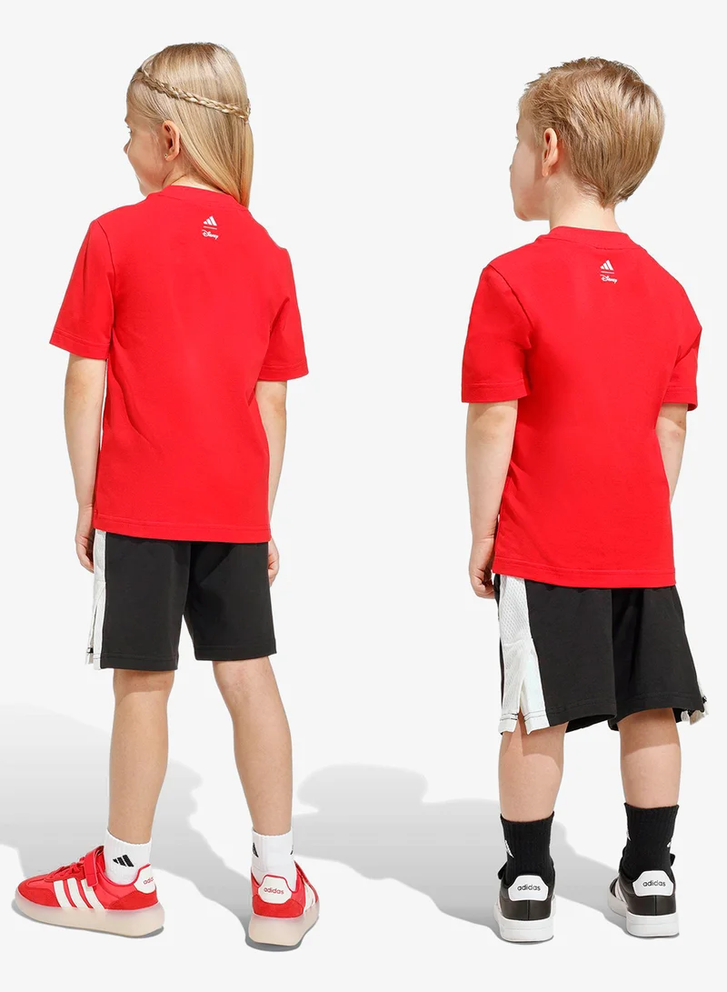 اديداس طقم تيشيرت وشورت بتصميم ديزني ميكي ماوس للأطفال